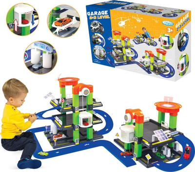 Lodër Mochtoys Mega Garazh Modern me 2+3 kate parkimi për makina