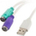 Përshtatës LANBERG USB PS / 2 X2 (DHE-0025-W), i bardhë