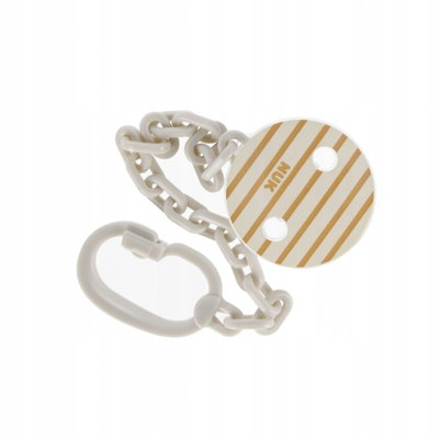 Kapëse biberoni NUK Soother Chain, me zinxhir plastik, me yll, shumëngjyrësh