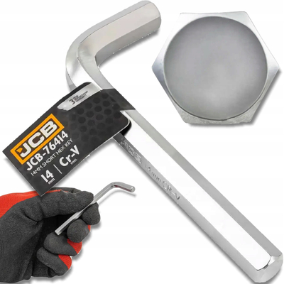 Çelës imbus JCB HEX, 14mm, çelik CRV, formë L