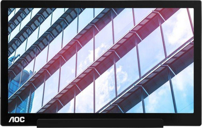 Monitor AOC I1601P, 15.6", Full HD, i zi/i bardhë