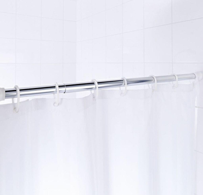 Shtangë perde dushi RIDDER 55200, teleskopike 110-185cm, krom, argjendtë