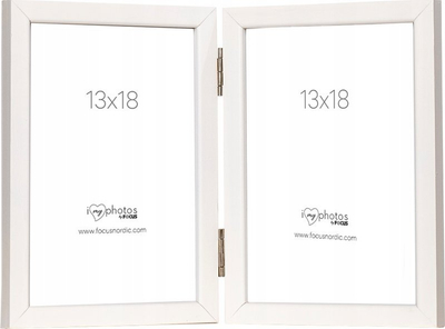 Kornizë foto Focus Frame Rock White Double, dyshe, 13x18 cm, e bardhë