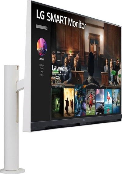Monitor LG Smart 32SQ780S-W Ergo, 32'', 65Hz, Class G, 3840 x 2160 (UHD 4K), VA, i bardhë