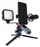 Tripod mini FireFly Video Creator Kit, kokë pan, mbajtës telefoni, ngjyrë e zezë