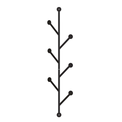 Varëse metalike Decortie Ponpon, 94cm, e zezë