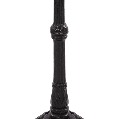 Tavolinë Alaria HM5608, mermer 60 cm, bazë gize, e bardhë