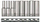Set kokra çelësi Teng M1207, 1/2" drive, 8 copë, krom argjendtë
