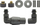 Set valvulash termostatike radiator VARIO TERM Vision, treaksiale, PEX 16 mm, gri grafit me strukturë