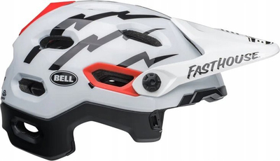Helmë malore Bell Super DH Mips Full Face, MIPS Spherical, Overbrow Ventilation, e zezë e bardhë