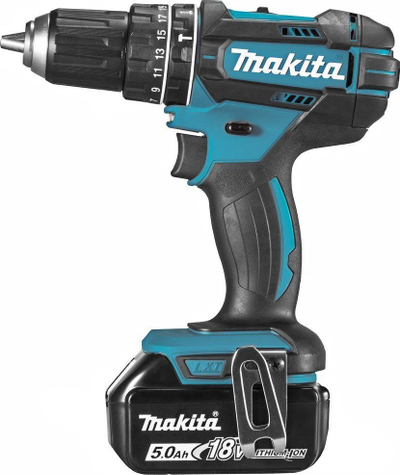 Trapano vidhosëse Makita DHP482RTJ, 18V, 5Ah, blu e zezë