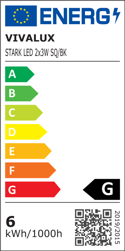 Aplik muror LED STARK, 2 x 3W, CCT 3000K 4000K 6400K, i zi, IP65