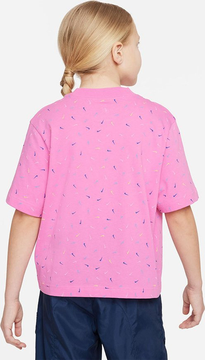 Bluzë Nike Sportswear Jr FD5366-620, pambuk poliester, për goca, rozë