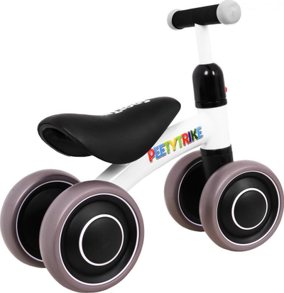 Biçikletë balancuese Ramiz Peetytrike Rider, 12 muaj+, bardh e zi