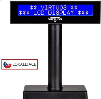 Ekran klienti POS Virtuos FL-2026MB, LCD 2x20, USB, i zi