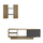 Set komodë për TV Tyson 140x31,5x43,5Hcm (HM18081), gri