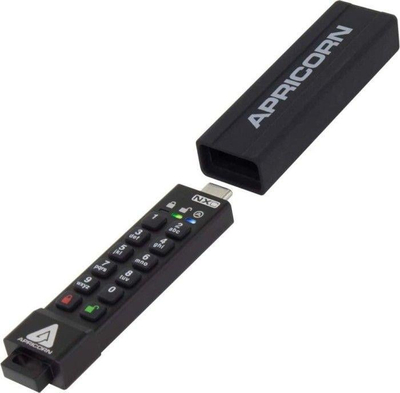 USB флеш Априкорн Егис Секјур Ки 3NXC, 64GB, USB 3.2, црна