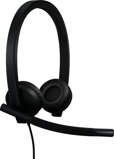Kufje me mikrofon Logitech H570e, USB, me heqje zhurme, të zeza