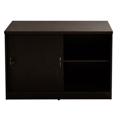 Dollap anësor HomeMarkt Caitlyn HM2012.02, 100x45x69cm, dyer rrëshqitëse, wenge i errët
