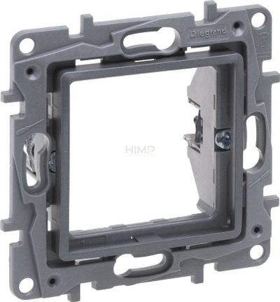 Adapter elektrik Legrand Niloe Selection Mosaic 762389, për 2 module, ngjyrë çelik