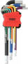 Set çelësa imbus EPM Red Line, 9 copë, kokë sferike, shumëngjyrësh