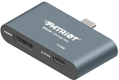 USB Hub me memorie MD330 PMD512GH013, 512GB, USB 3.2 GEN 1, HDMI, gri