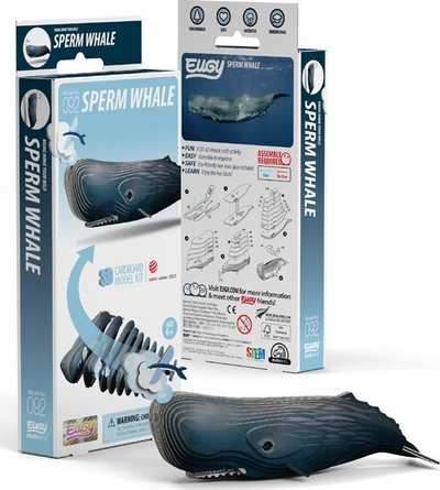 Puzzle 3D Eugy Sperm Whale, 24 pjesë, ekologjik, shumëngjyrësh
