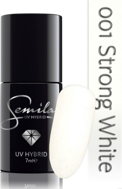 Lак гел Semilac 001 Strong White, 7 ml, бела
