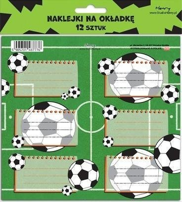 Stikera zbukuruese Henry Holt, me top futbolli, set me 12 copë
