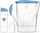 Set ibrik filtrues dhe shishe Dafi Luna Classic, 3.3L, 0.6L, blu