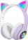 Kufje Bluetooth Protect me veshë mace, RGB, me mikrofon, vjollcë