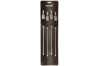 Shkopinj për shishqebap Skerwes me slider, set me 4 copa, 40 cm, inox ngjyrë argjendi