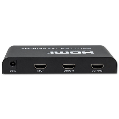 Ndarës HDMI Qoltec 51797, 1x2, 4K UHD, i zi