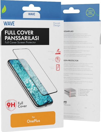 Xham mbrojtës Wave Cover Full OnePlus 9, 9H, Full Cover, i zi