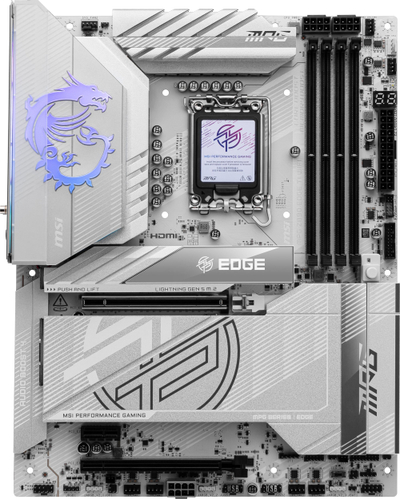 Pllakë amë MSI MPG Z890 EDGE TI WIFI, Intel Z890, LGA 1851, ATX, argjend-bardhë
