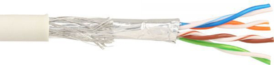 Kabllo rrjeti InLine SF UTP, Cat 5e, AWG26, 500m, gri
