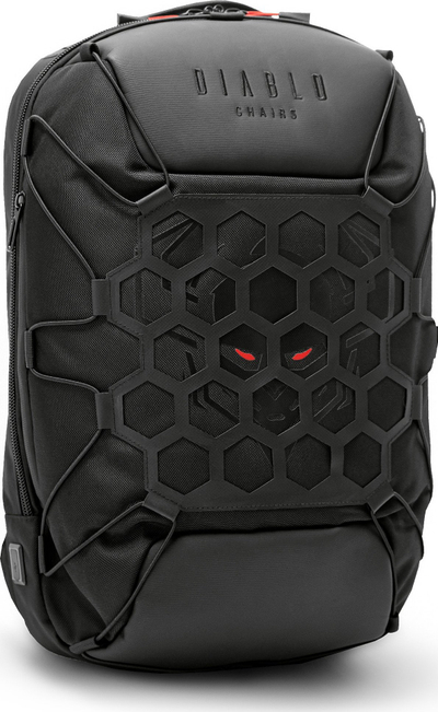 Çantë shpine DIABLO Chairs, që s’e kap uji, me port USB, e zezë