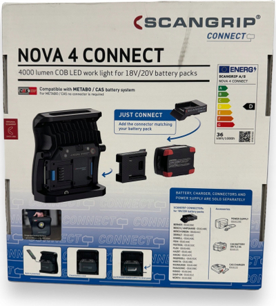 Reflektor pune LED Scangrip CONNECT NOVA 4, 4000 lumen, IP65, pa bateri