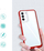 Kapak telefoni Hurtel Clear 3n1 për Samsung Galaxy S21 Plus 5G, xhel TPU, kornizë PC, i kuq