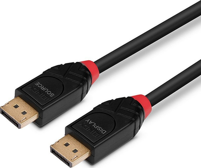 Kabllo DisplayPort Lindy 41168, 7.5m, 4K, e zezë