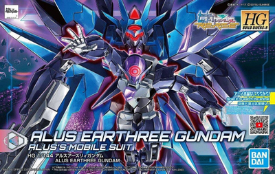 Set modeli plastik Bandai HG Alus Earthree Gundam 1/144, Build Divers Re-Rise, blu