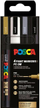 Set markera POSCA PC-3M, 4 copë, ngjyra të përziera, ari argjend e bardhë e zezë