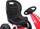 Go kart me pedale Abarth PA0167, sedilje e rregullueshme, rrota EVA, i kuq