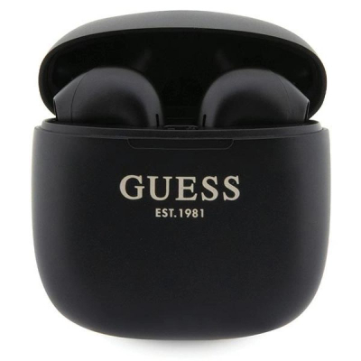 Kufje wireless Guess Classic EST Logo GUTWST26PSK, TWS, Bluetooth 5.3, të zeza