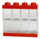 Kuti koleksionuese LEGO për 8 minifigura, e kuqe / transparente 