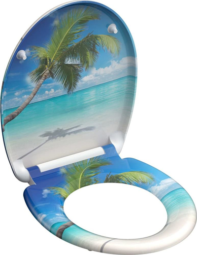 Ule tualeti Schütte Caribbean, duroplast, mbyllje e butë, shumëngjyrëshe