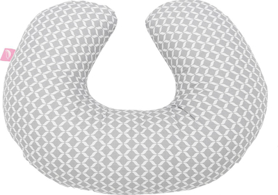 Jastëk për gjidhënie Motherhood Nursing Pillow, formë U, me mbulesë, gri klasike