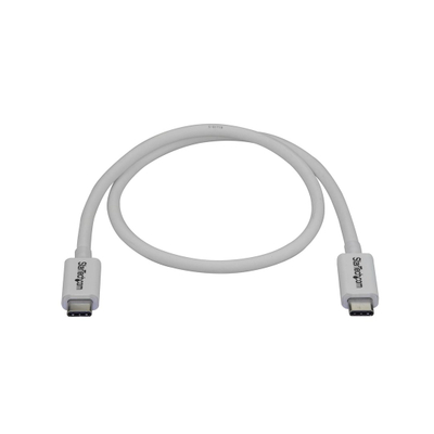 Kabllo Thunderbolt 3 StarTech.com, 0.5m, 40Gbps, USB/DisplayPort, e bardhë