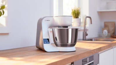 Mikser planetar Bosch MUM5XW20, 1000W, enë inoksi 3.9L, i bardhë