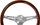 Timon portov Steering Wheel 380MM Wood Style, 380mm, stil druri, kafe